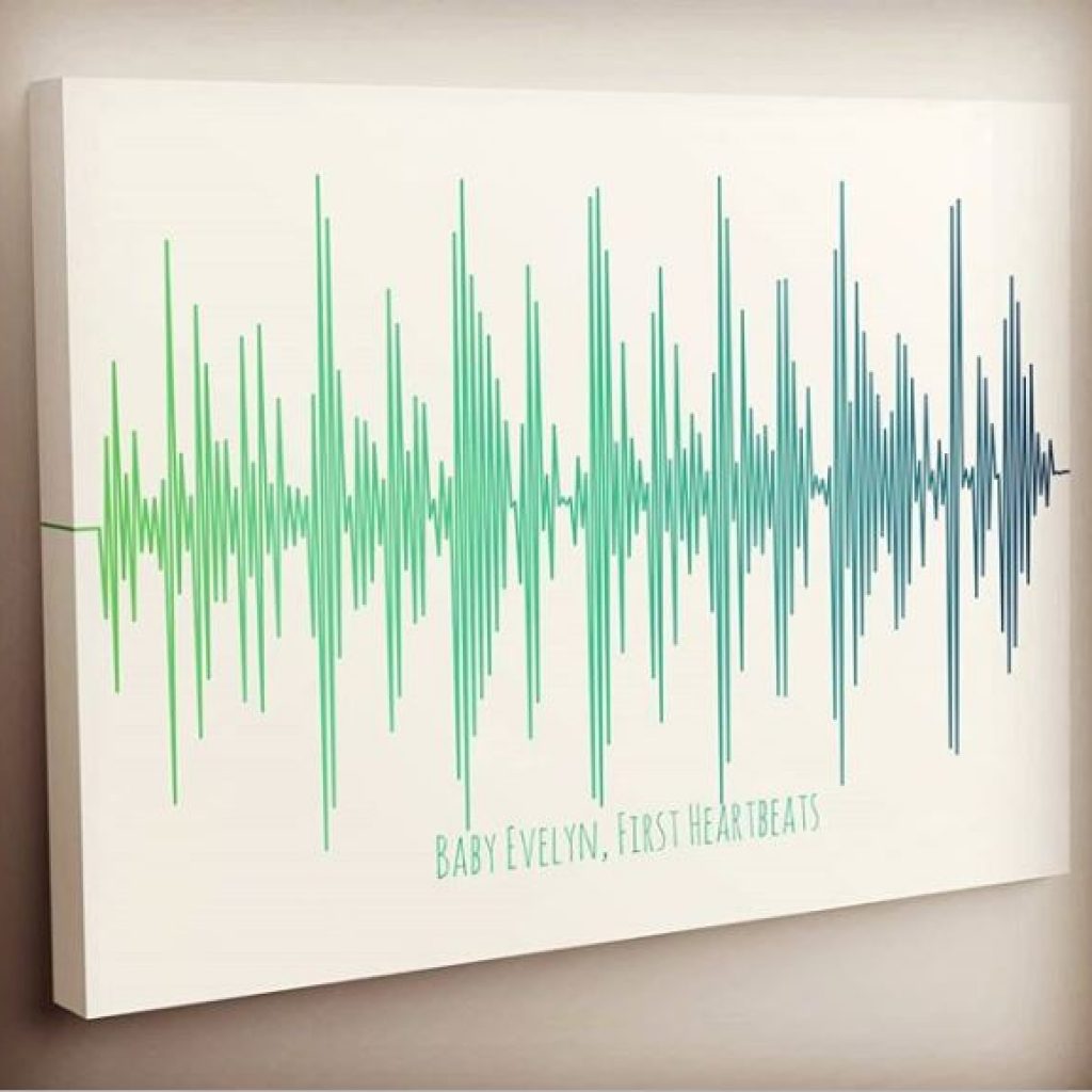 soundwave art of baby's heartbeat