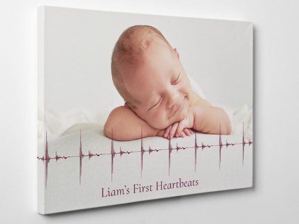Baby Heartbeat Soundwave with Photo