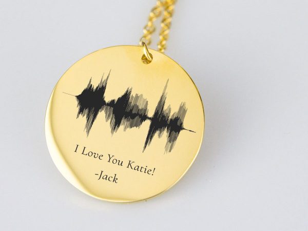 sound wave art necklace