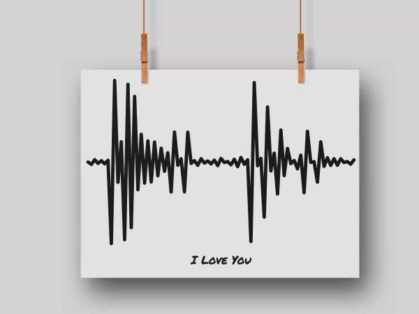 message to sound wave art