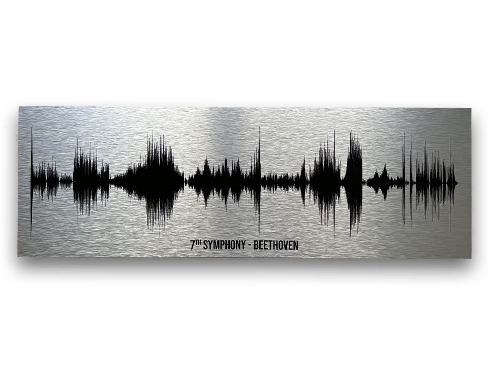10th Anniversary Gift, Aluminum Tin Anniversary, Soundwave Art