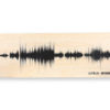 sound wave picture on wood
