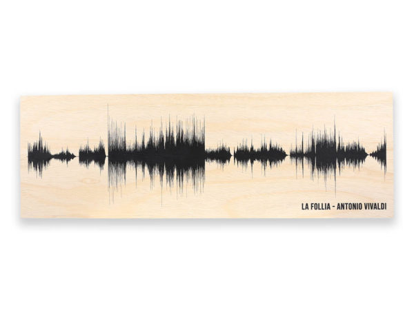 5 Year Anniversary Gift, Wood Anniversary, Sound Wave Art on Wood