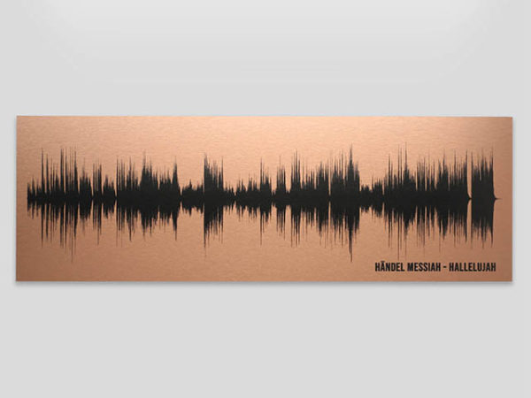 7th Anniversary Copper Gift, Sound Wave Art Copper, 7 Year Anniversary Gift