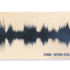 5th wood anniversary gift sound wave art on wood