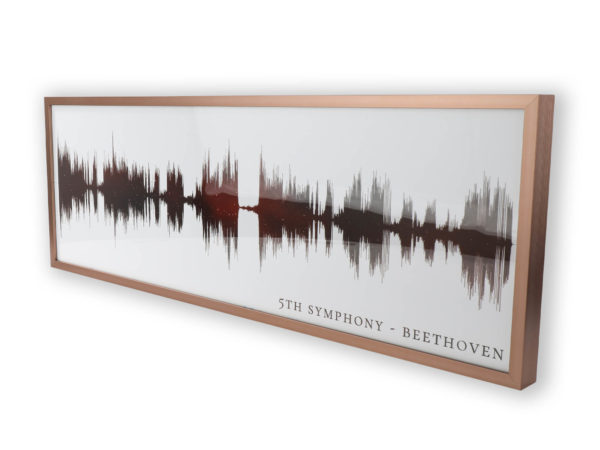 7th Anniversary Gift, Sound Wave Art, Copper Anniversary Gift